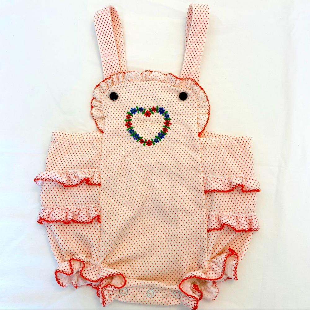 Vintage Carter’s Red Polka Dot Sunsuit 18 Months